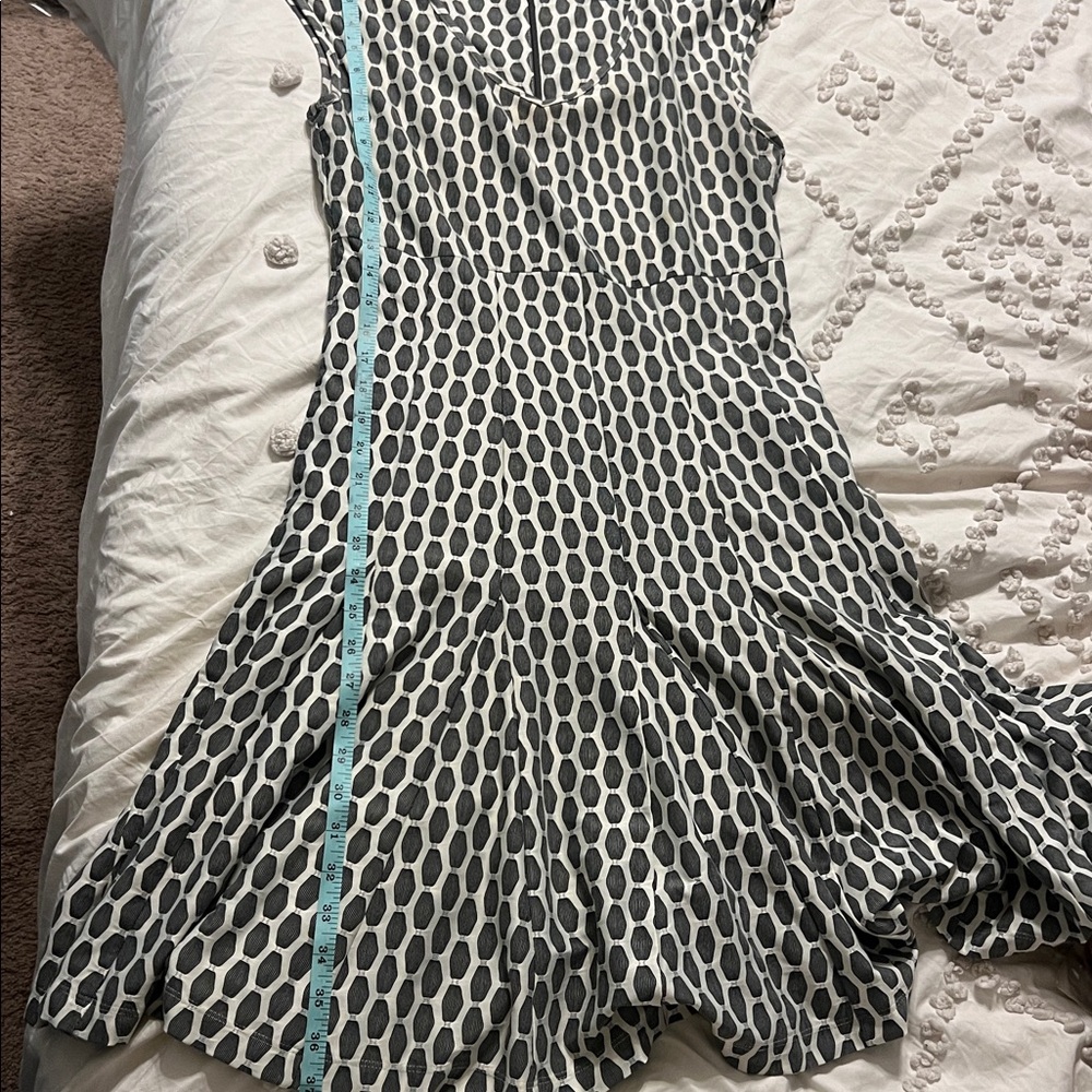 Just... Taylor Fit & Flare Dress 8 Black White Classic Neutral - Picture 7 of 10